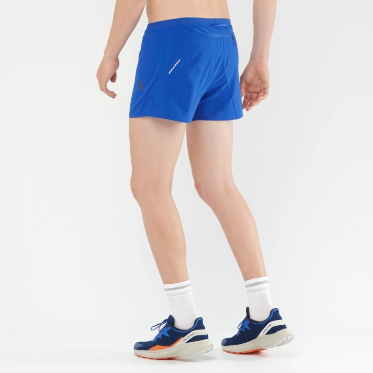 Salomon Cross 3'' Men's Shorts Blue | CA 73N8